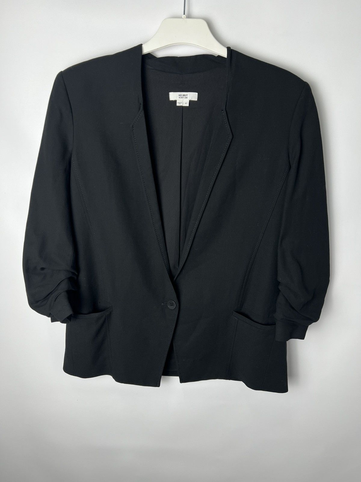 Helmut Lang Helmut Lang Slouchy Suiting Scrunched Sleeve Blazer Size 4 Size S / US 4 / IT 40 - 1 Thumbnail