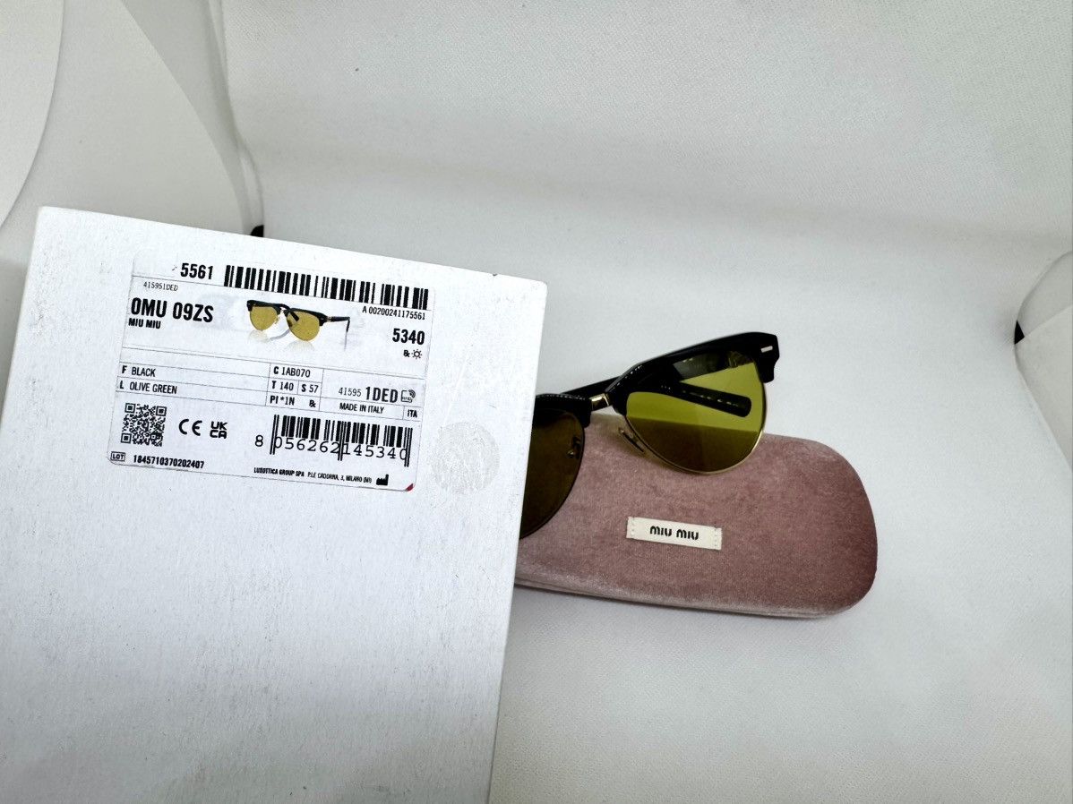 Miu Miu Brand and NEW Miu Miu sunglasses MU 09ZS 1AB07O Size ONE SIZE - 11 Thumbnail