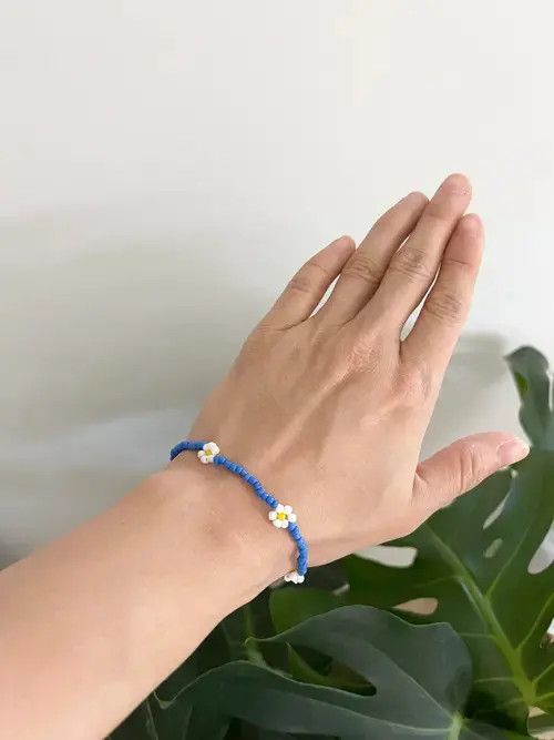 Jewelry Y2K Floral Beads Bracelet Size ONE SIZE - 1 Thumbnail