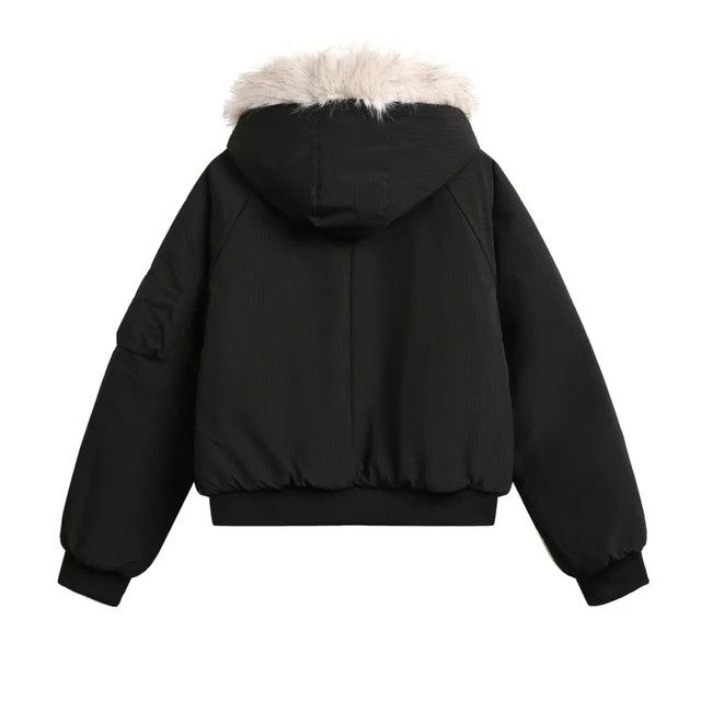 Japanese Brand × Vintage Winter Warm Fur Collar Hooded Quilted Padded Jacket Size US XL / EU 56 / 4 - 2 Thumbnail