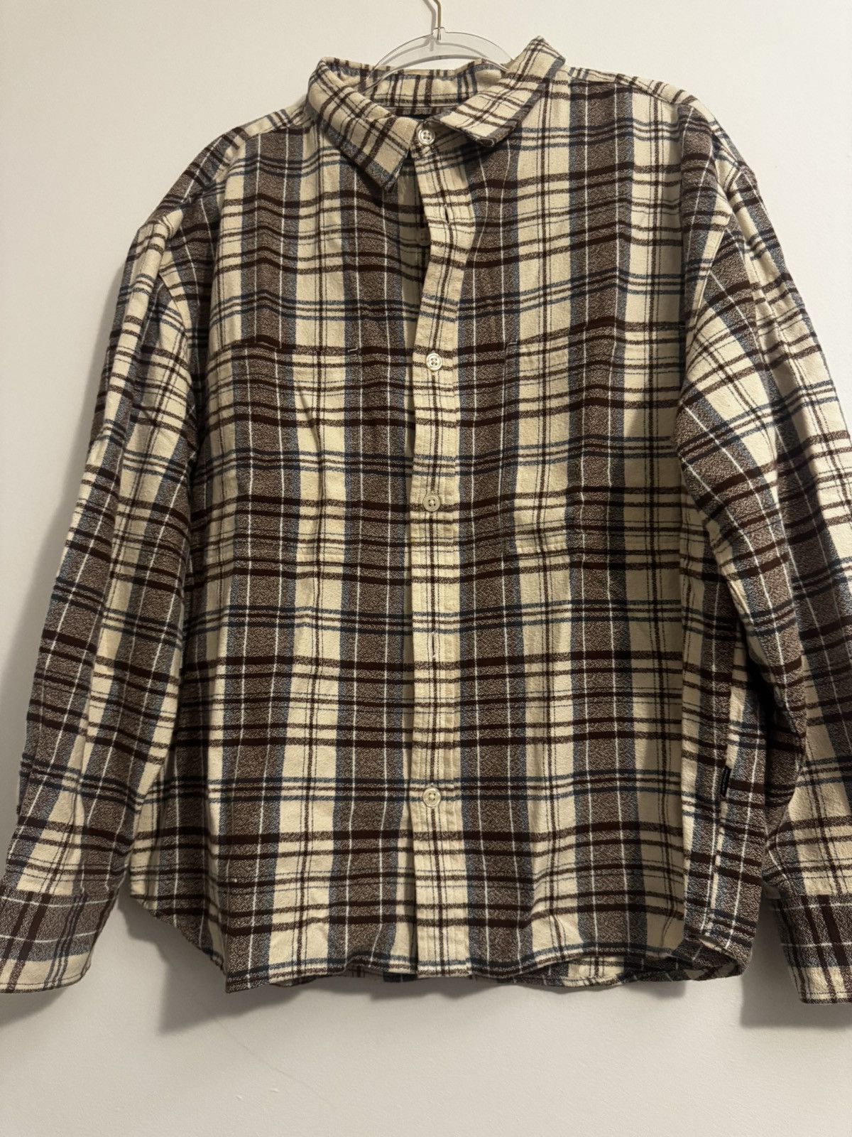 Only NY Henry Flannel Shirt - Slate Plaid / L Size US L / EU 52-54 / 3 - 2 Thumbnail