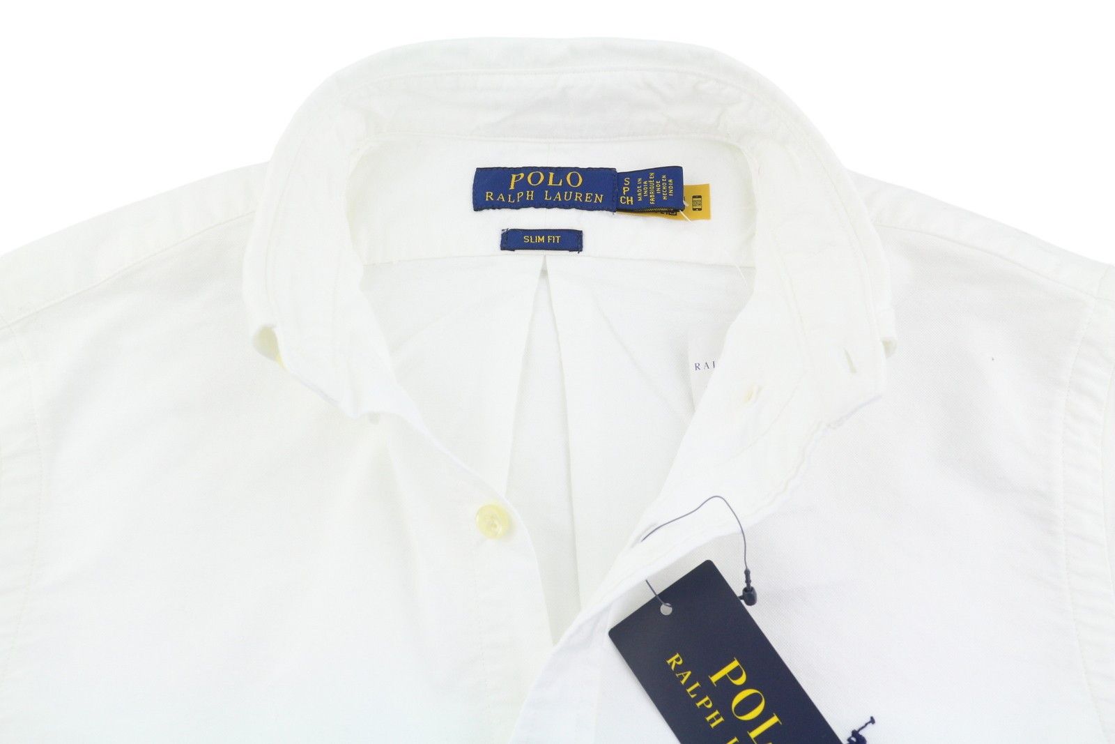 Ralph Lauren CORE REPLEN S White Button-Down Neck Slim Fit 87024 Size US S / EU 44-46 / 1 - 5 Thumbnail