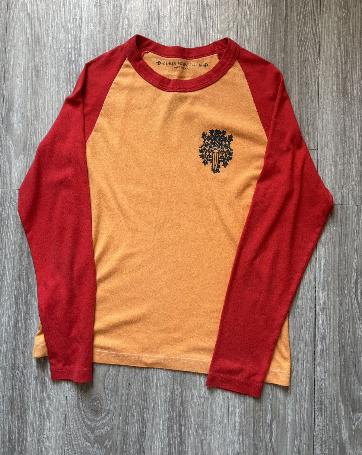 Chrome hearts baseball long sleeve tshirt