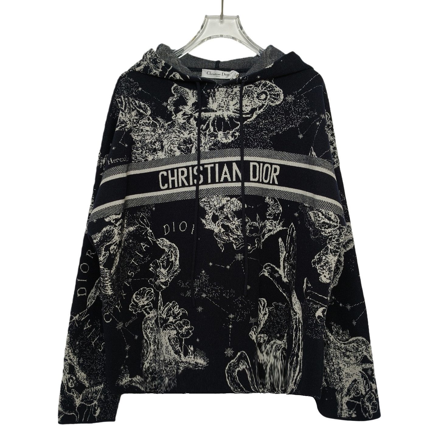 Dior Dior Zodiac Logo Knit Hoodie Size XS Size US XS / EU 42 / 0 - 1 Thumbnail