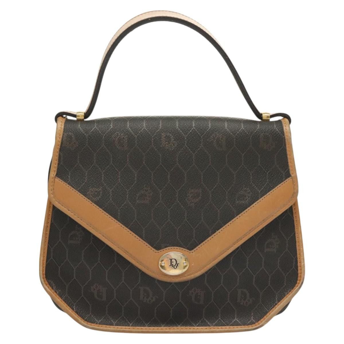 Dior DIOR Honeycomb Canvas Hand Bag Pvc Black Gold Size ONE SIZE - 2 Thumbnail