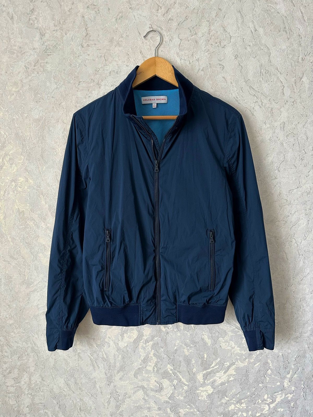 Image of Orlebar Brown Maddox Light Bomber Jacket in Navy, Men's (Size Small)