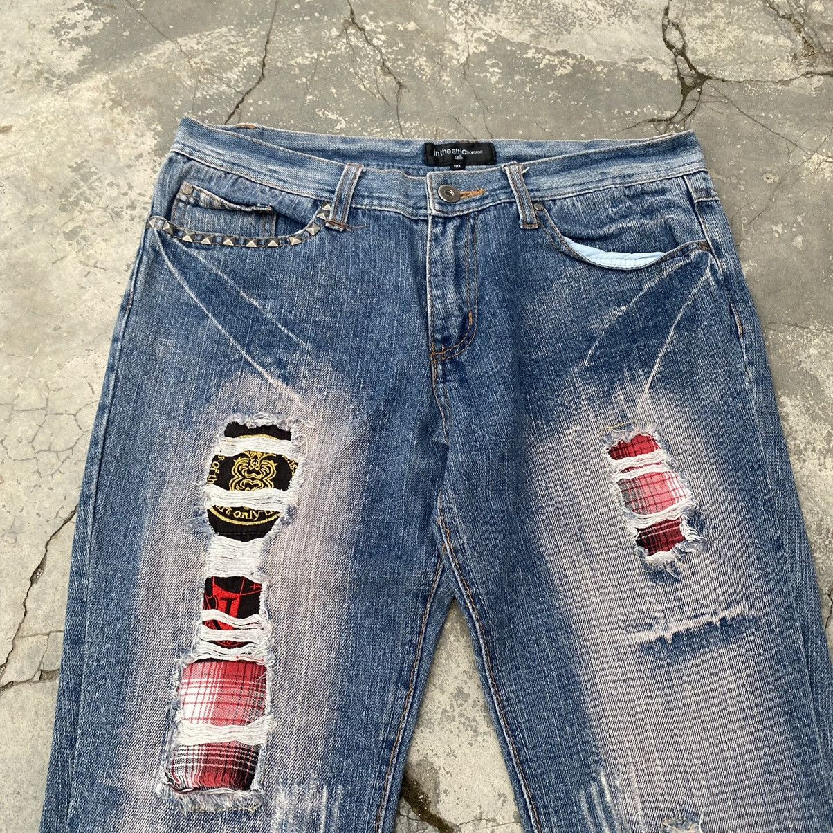 14th Addiction IN THE ATTIC Studded Punk Jeans Size US 30 / EU 46 - 2 Thumbnail