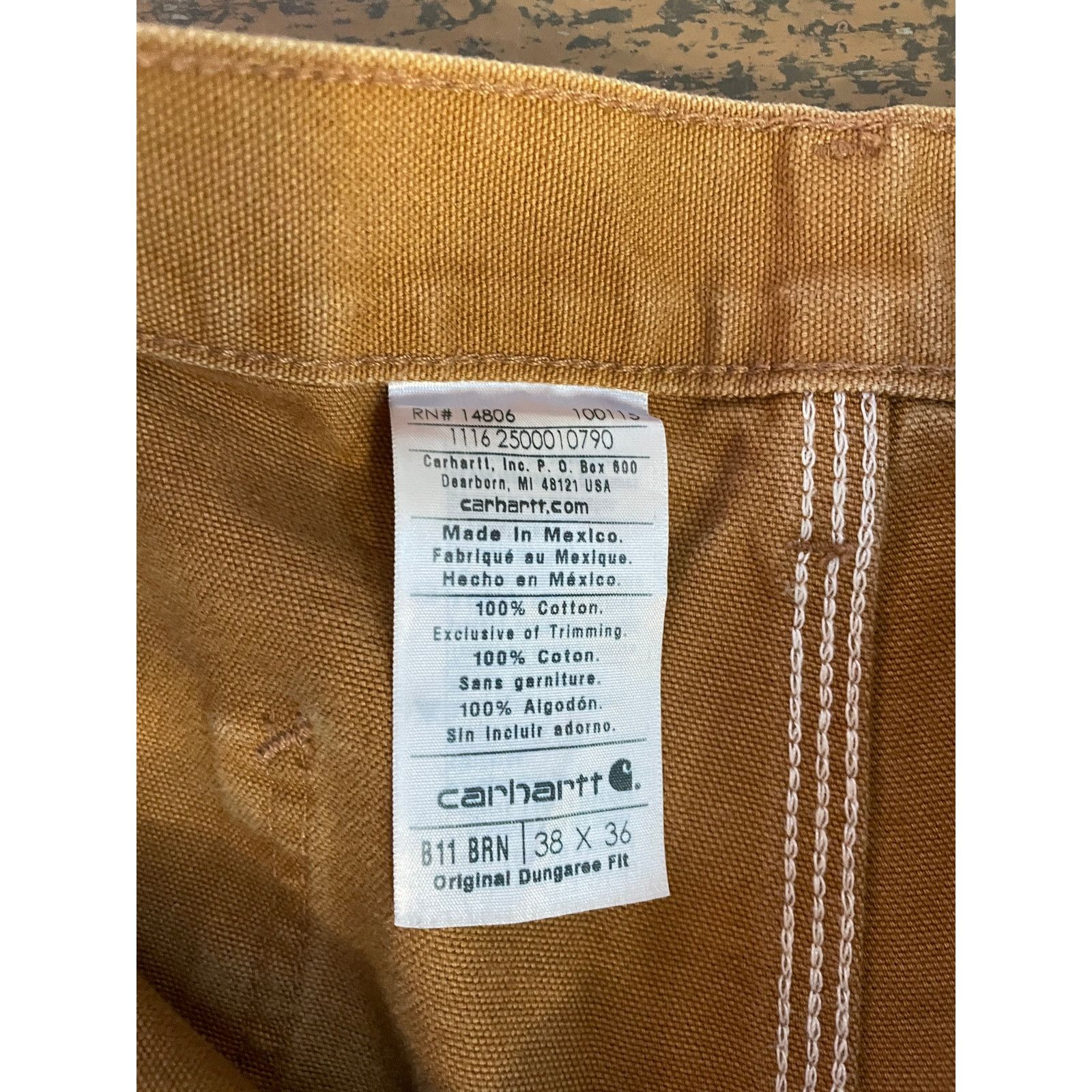 Carhartt Carhartt B11 Brown Duck Canvas Work Pants Mens 38x36 Size US 38 / EU 54 - 2 Thumbnail