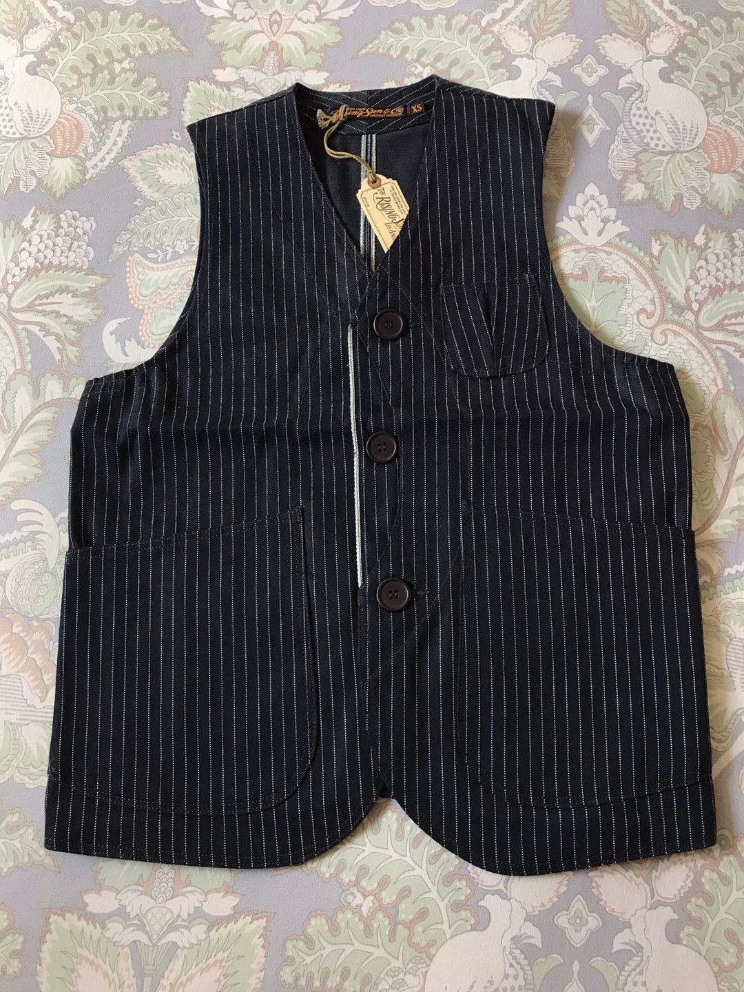 Rising Sun & Co. Rising Sun Indigo Wabash Work Vest XS Size US XS / EU 42 / 0 - 1 Thumbnail