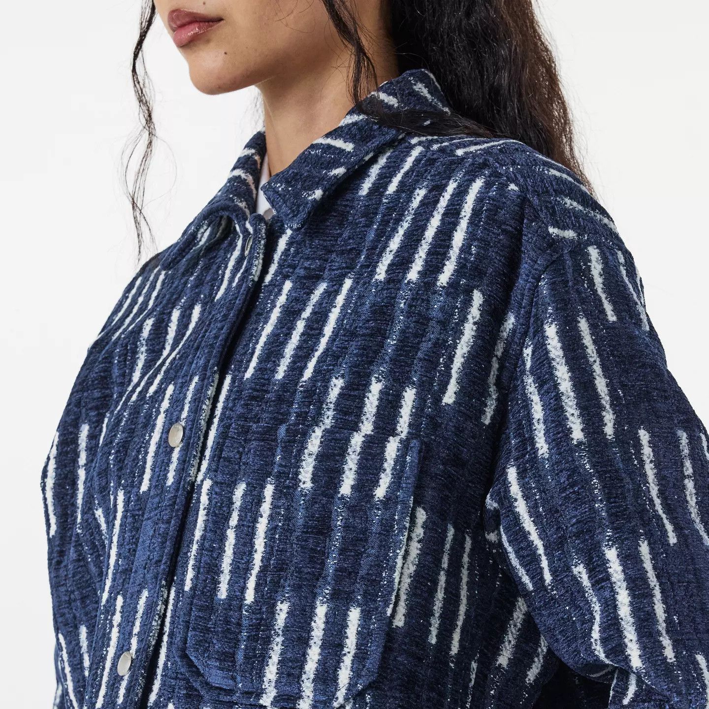 Off-White o1y1225 Patterned Shirt in Blue/White Size S / US 4 / IT 40 - 5 Thumbnail