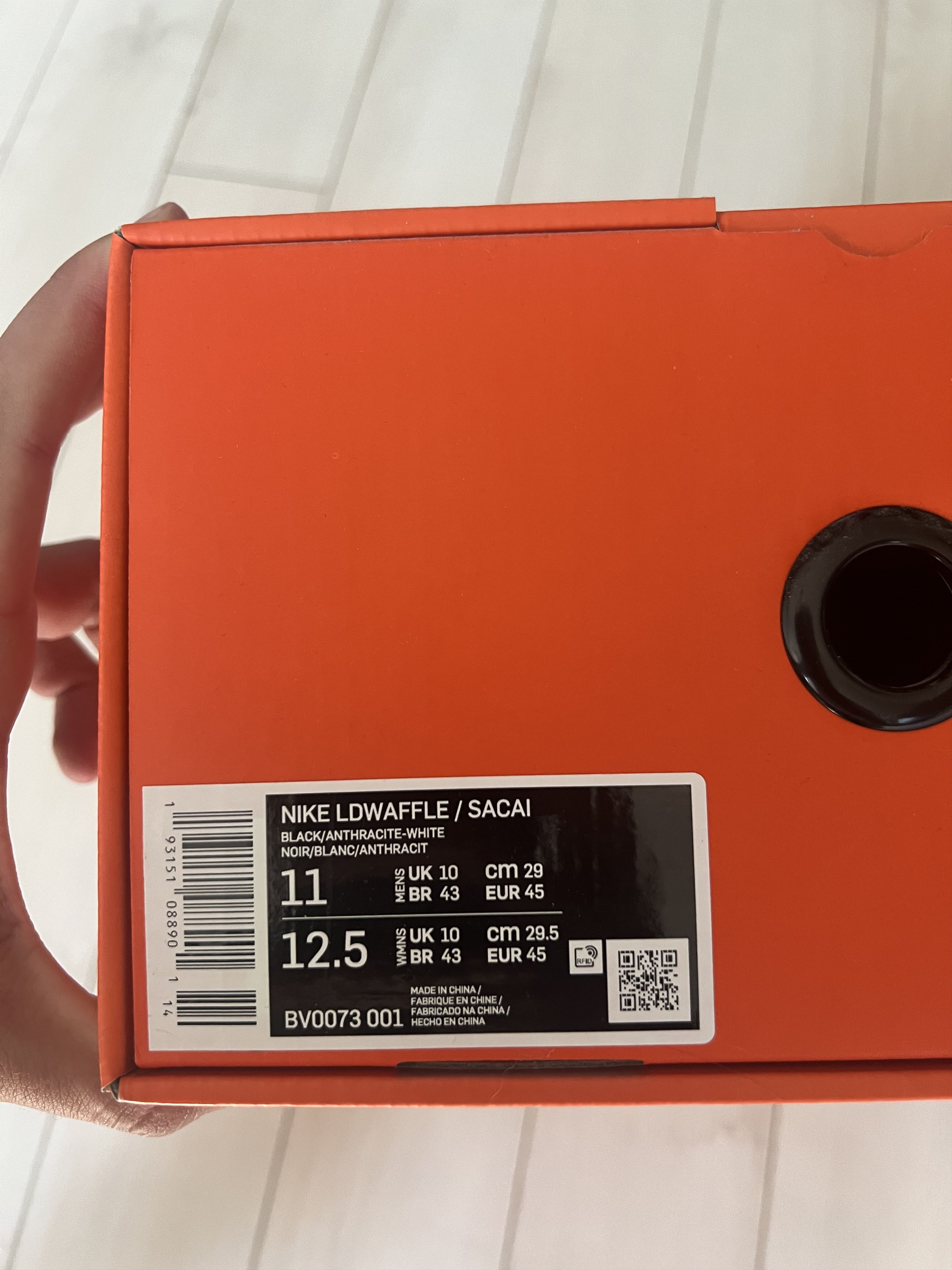 Nike × Sacai Nike x Sacai LDWaffle Black/Anthracite Size US 11 / EU 44 - 4 Thumbnail
