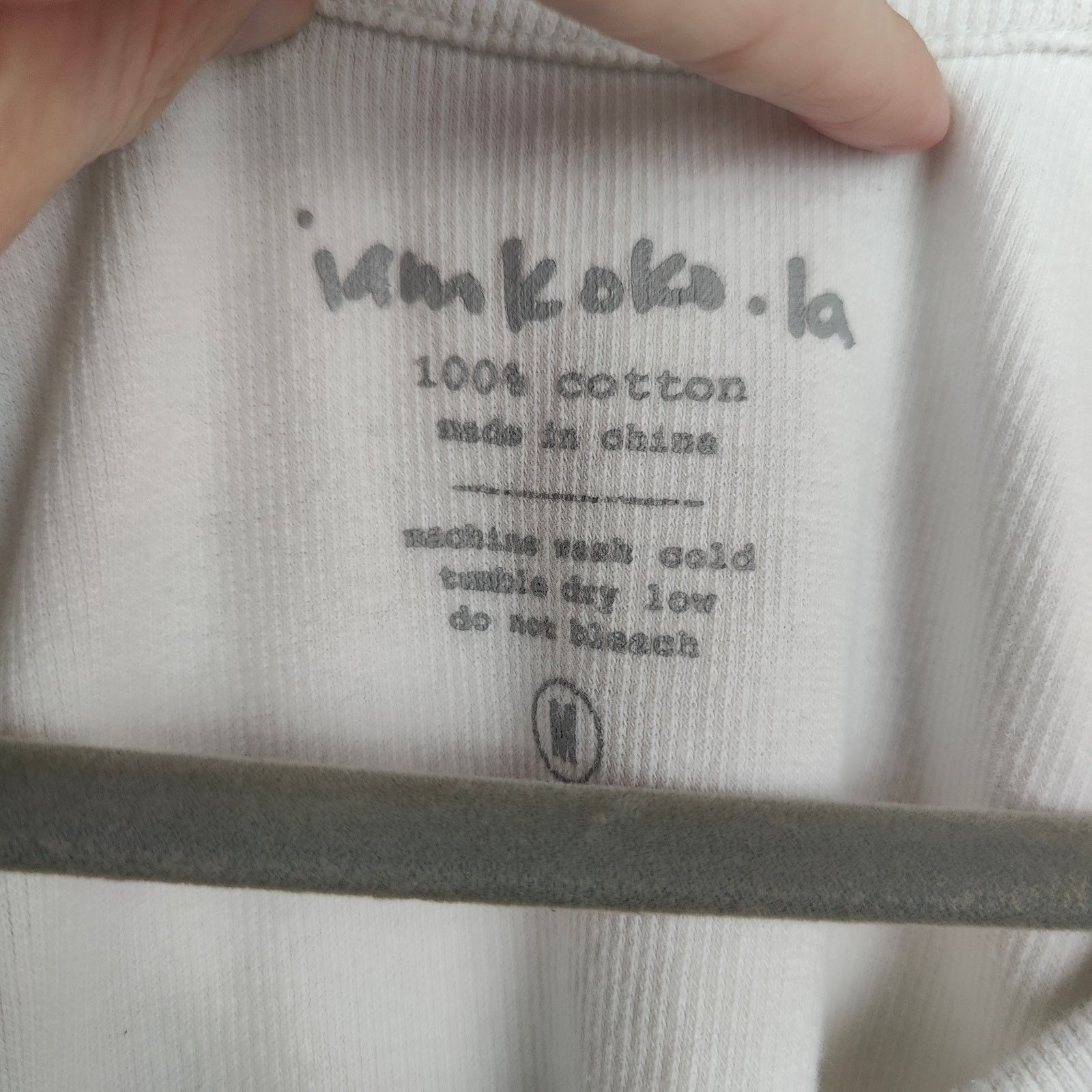 Other iamkoko.la Melrose Tank Top Womens Medium White Cropped Size M / US 6-8 / IT 42-44 - 5 Thumbnail
