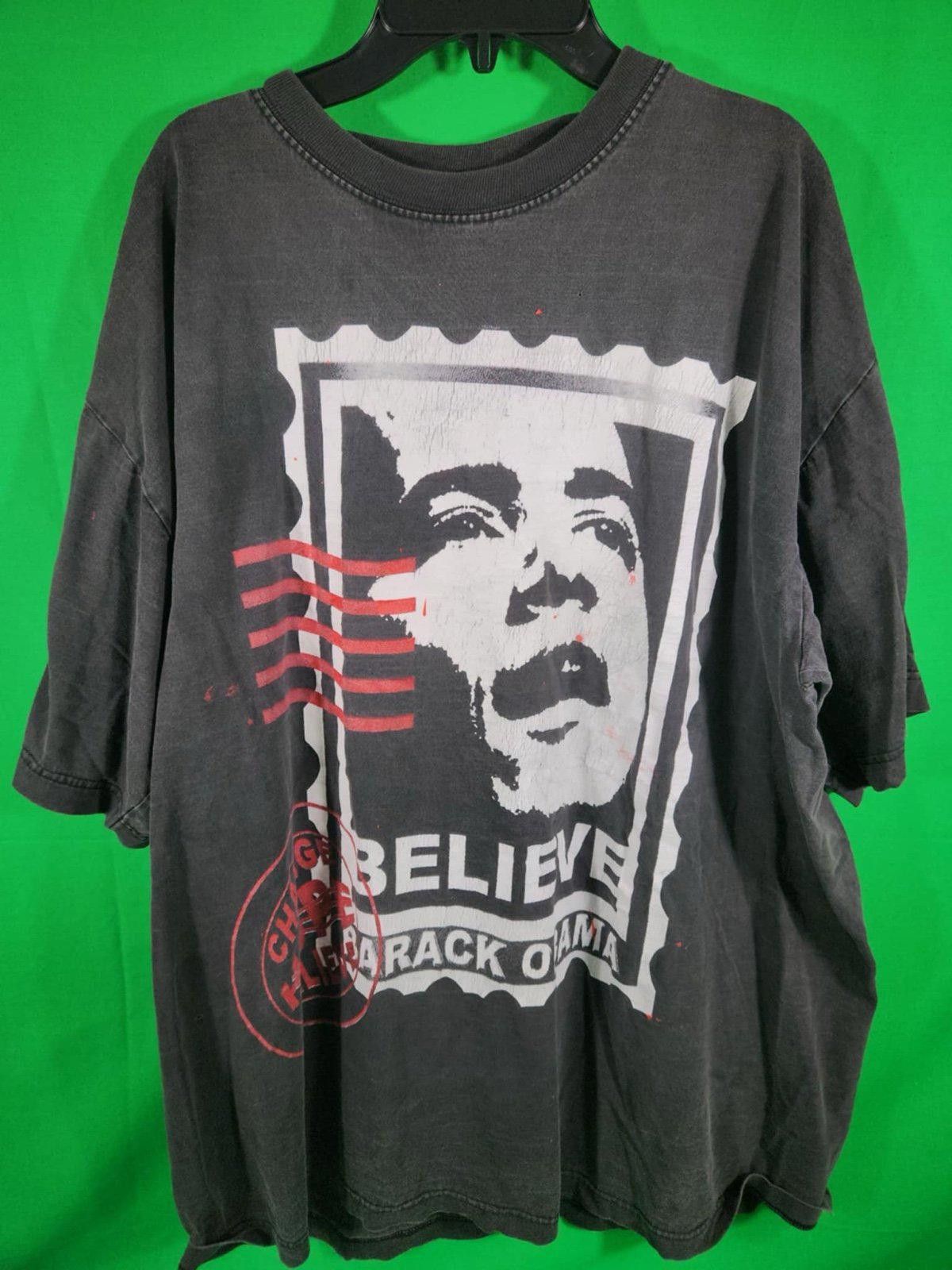 Designer Vintage Barack Obama Graphic Tee - Griffin Active Wear Size US XXL / EU 58 / 5 - 1 Thumbnail