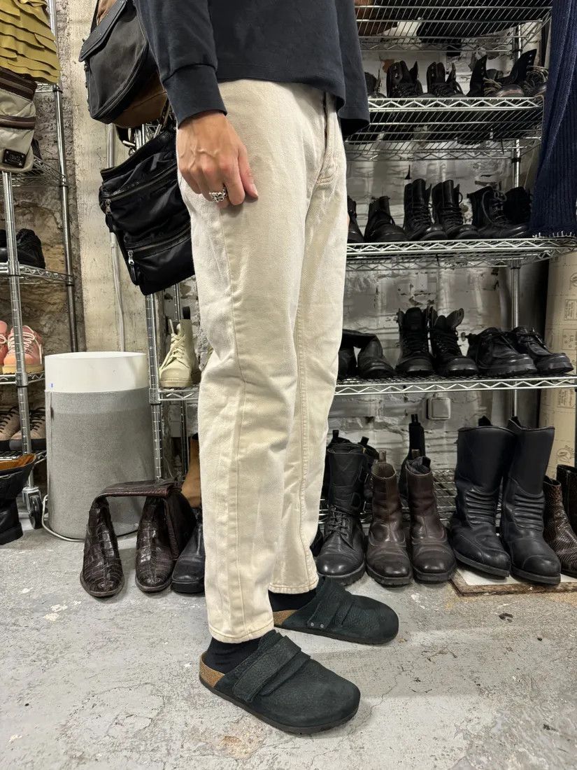 Jean Paul Gaultier × Vintage 2000s Jean Paul Gaultier Minimalist Beige Pants Size 25" / US 0 / IT 36 - 4 Thumbnail