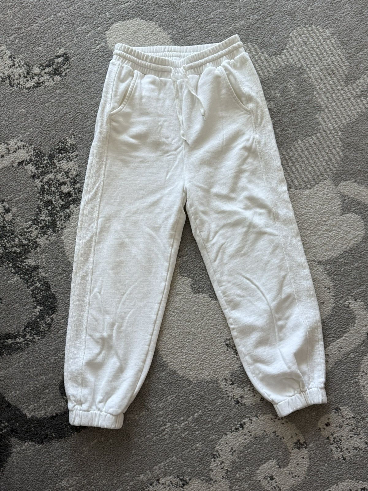 non Cozy White Jogger Pants ANTS Size 30" / US 8 / IT 44 - 2 Thumbnail