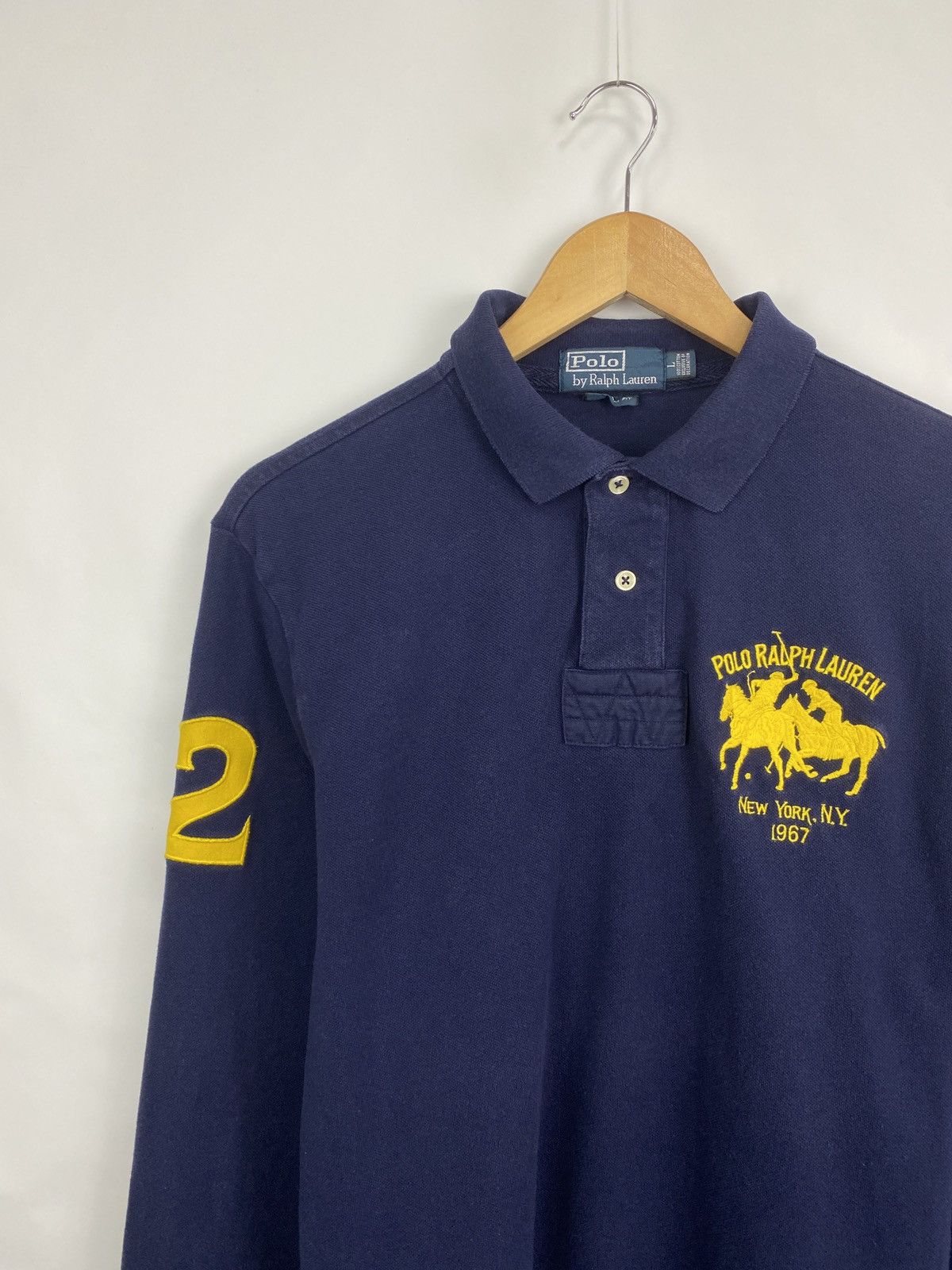Polo Ralph Lauren 🇺🇸 Vintage 90s Polo Ralph Lauren New York Polo Long Sleeve Size US L / EU 52-54 / 3 - 2 Thumbnail