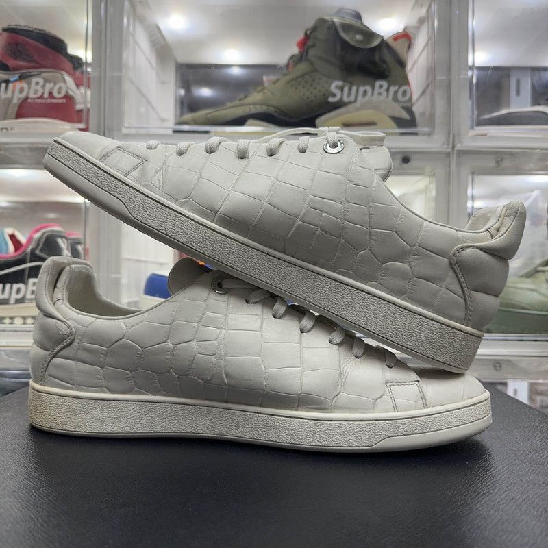 Louis Vuitton Louis Vuitton White Crocodile Casual Sneakers - Size US 10.5 / EU 43-44 - 7 Thumbnail