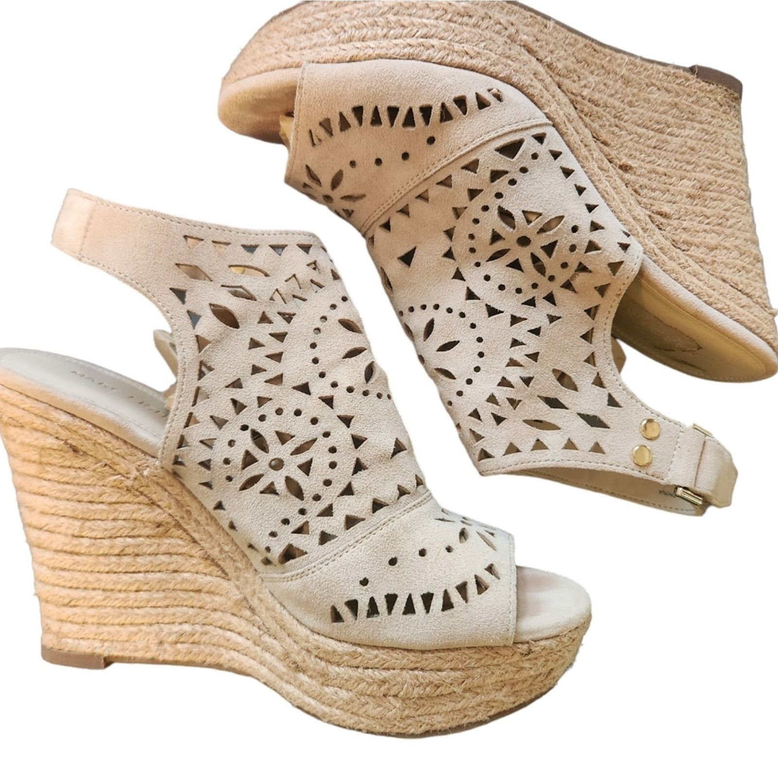 Marc Fisher Marc Fisher Women's Harlea Wedge Sandal Platform 7.5 Size US 7.5 / IT 37.5 - 4 Thumbnail