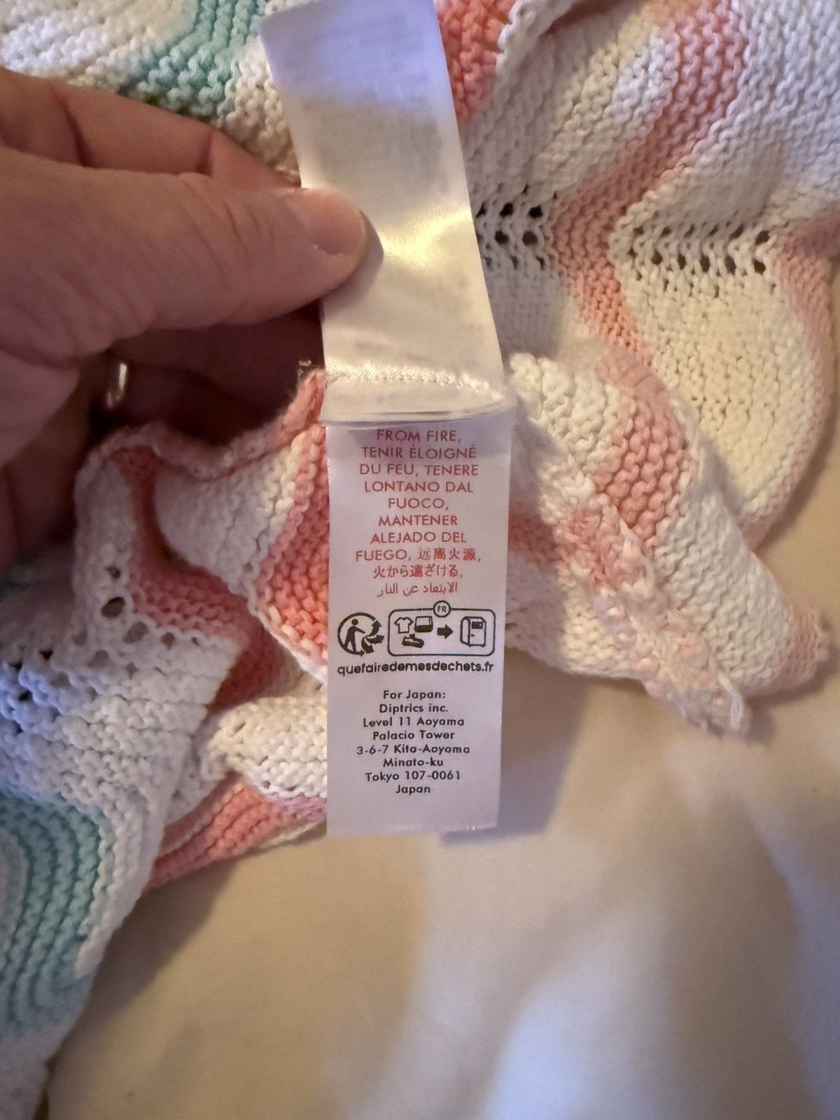Casablanca Wave Crocheted Cotton Shirt (sz XL)