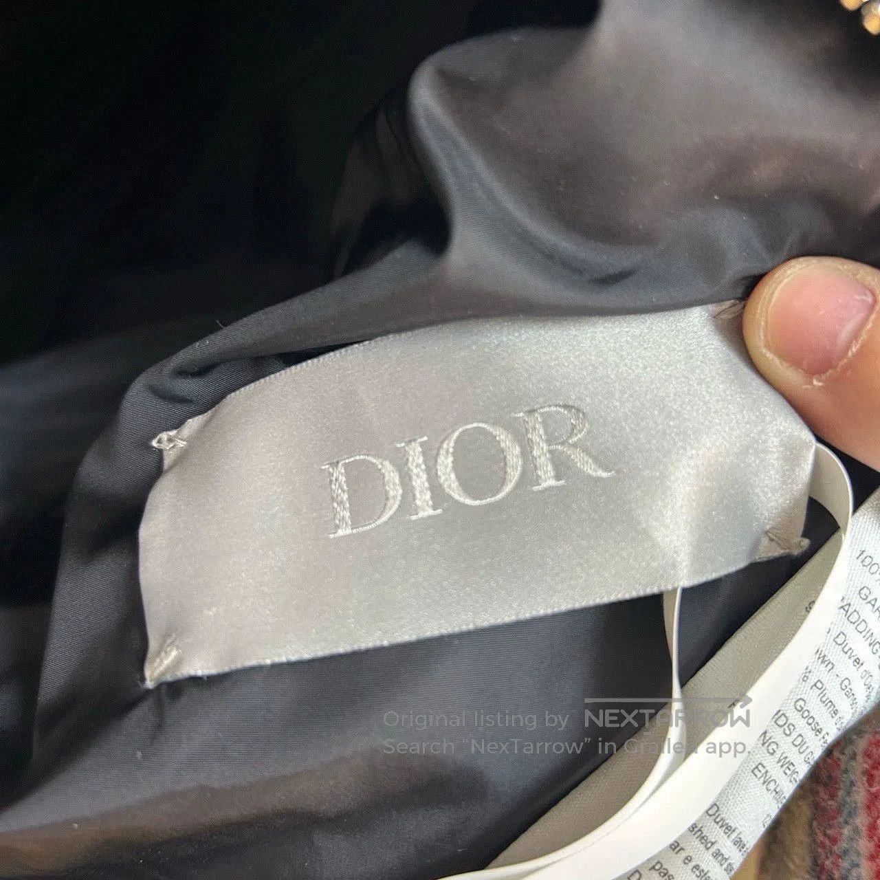 Dior black printed short down jacket by dior. Size L / US 10 / IT 46 - 3 Thumbnail