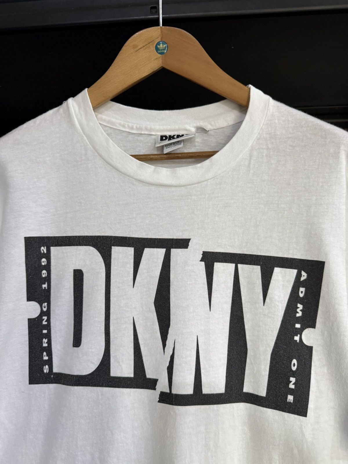 Vintage Vintage 90s DKNY Spring Adam One Streetwear Tee Size US XL / EU 56 / 4 - 2 Thumbnail