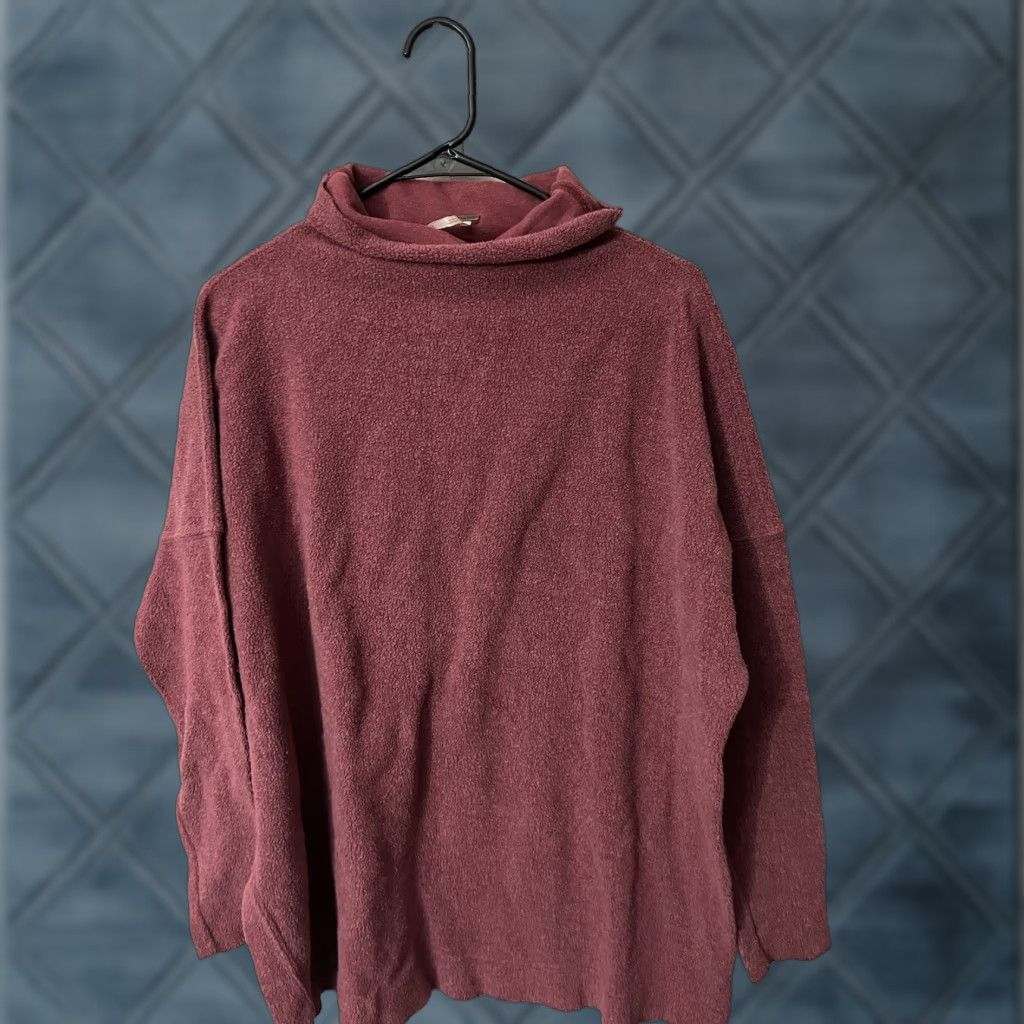 Free People FREE PEOPLE Oversized Turtleneck Sweater Tunic XS Red Women Size XS / US 0-2 / IT 36-38 - 1 Thumbnail