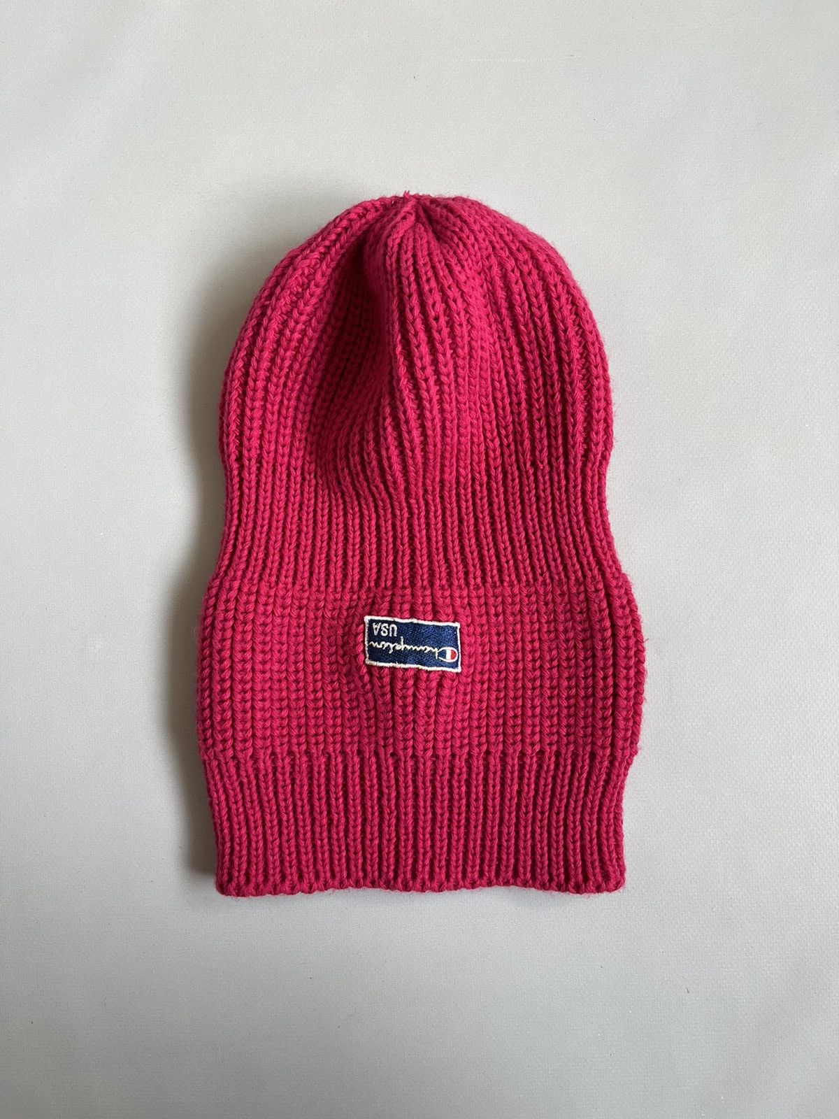 Champion × Vintage Vintage Champion USA Wool Cuffed Ribbed Stretch Knitted Hat Size ONE SIZE - 10 Thumbnail