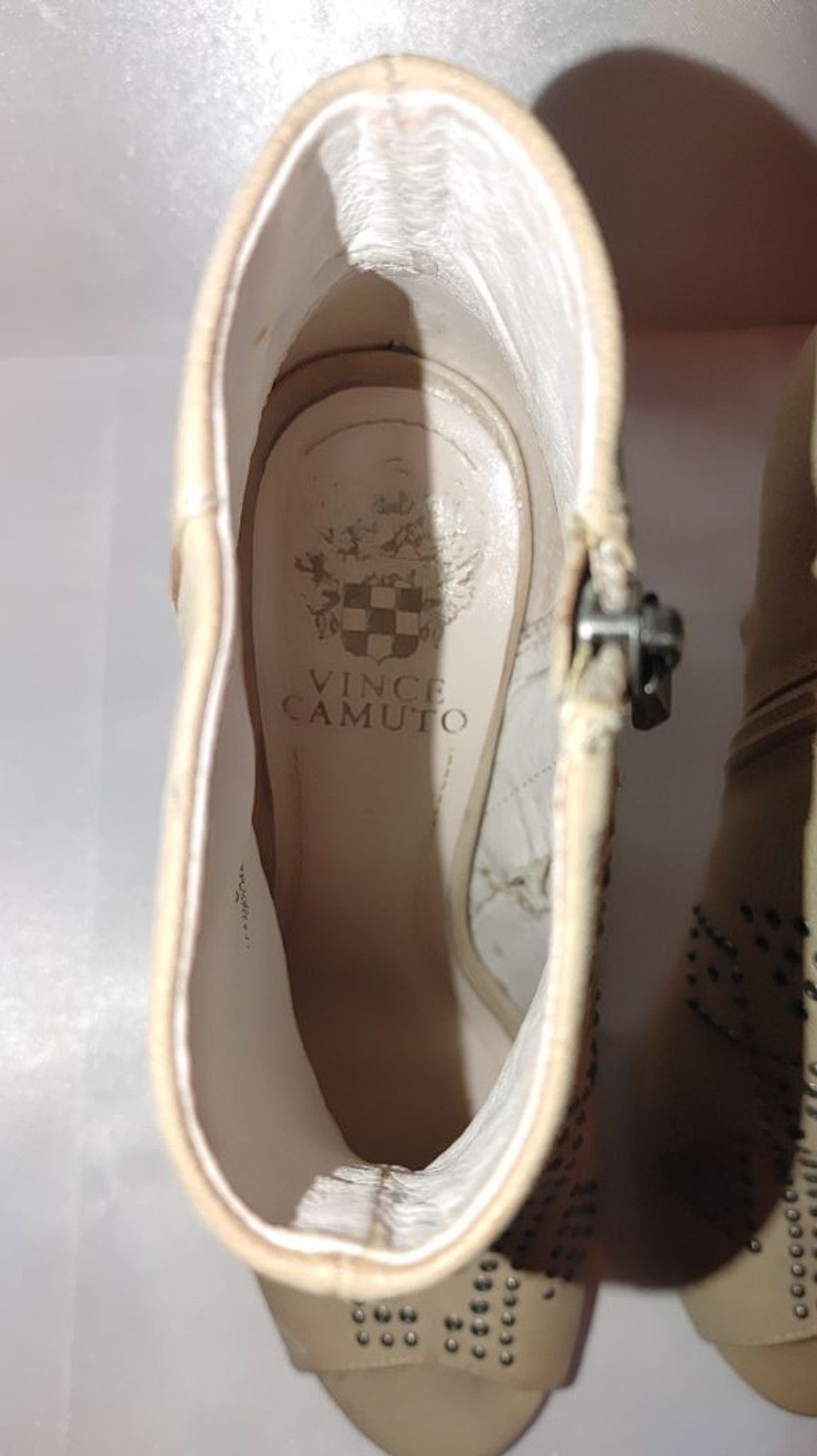 Vince Camuto Women's Vince Camuto Kanster Leather Peep Toe Booties Size 6 Size US 6 / IT 36 - 7 Thumbnail