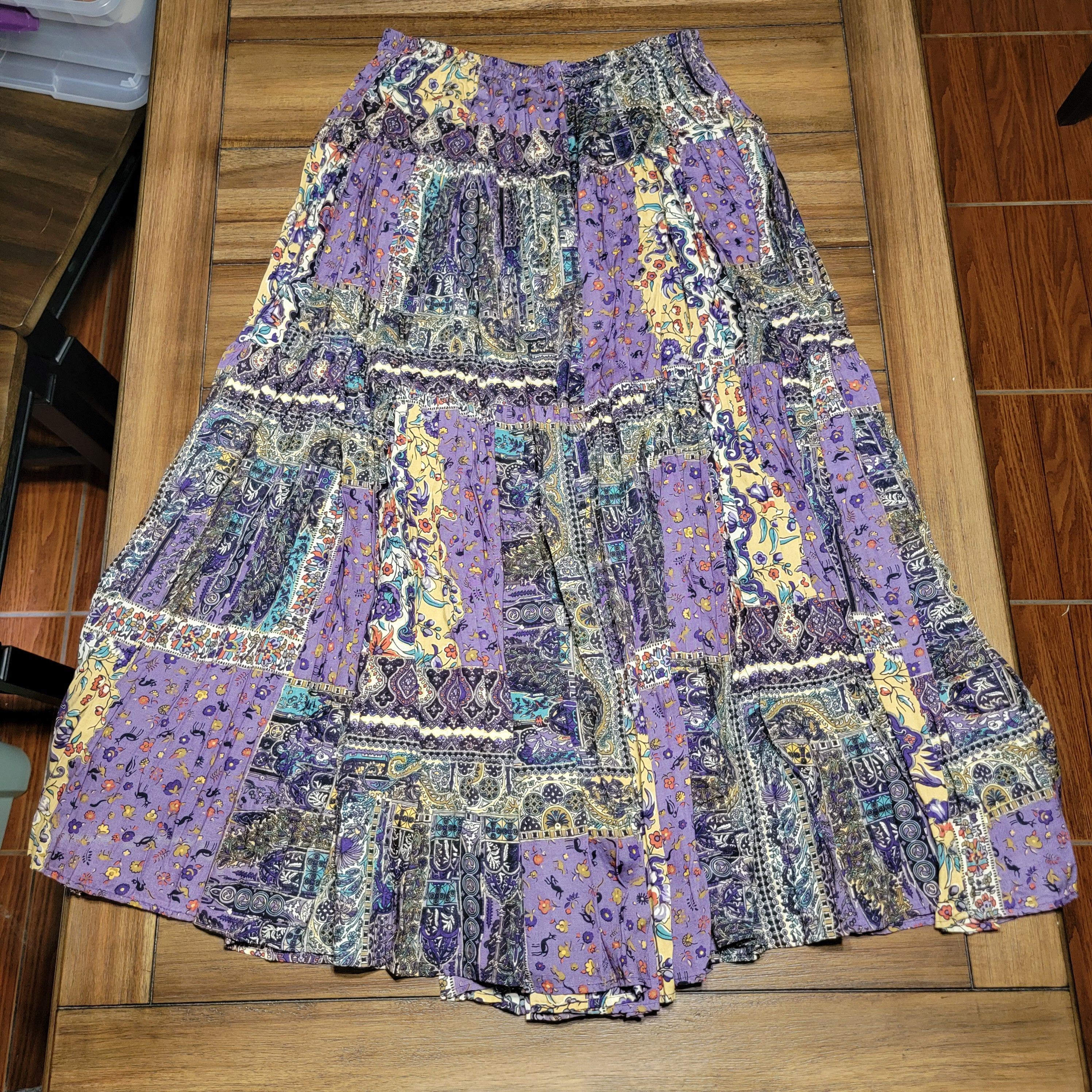 Other Howard Wolf Patchwork Full Length Skirt - Size 10. Size 28" / US 6 / IT 42 - 3 Thumbnail