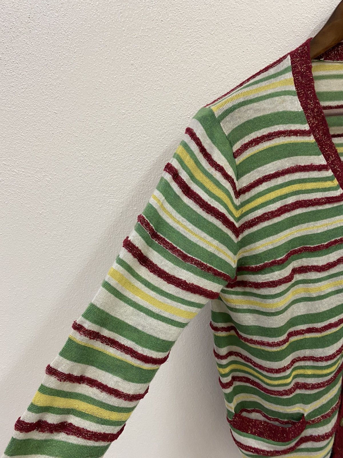 Issey Miyake Vtg Frapbois Sweater Cardigan Stripe Size M / US 6-8 / IT 42-44 - 4 Thumbnail