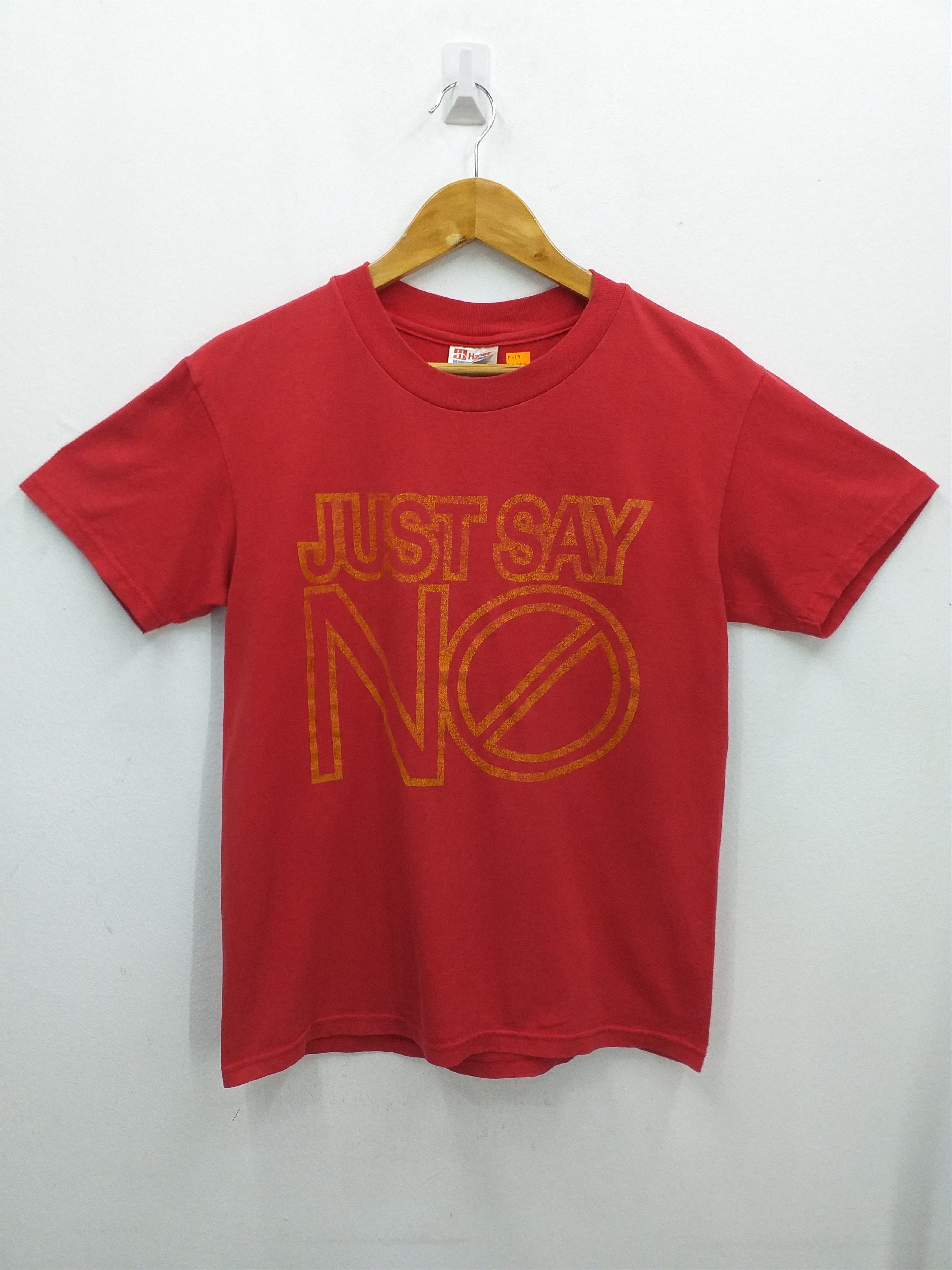 Hanes Vintage Just Say No Medium Tee -C017 Size US M / EU 48-50 / 2 - 1 Thumbnail