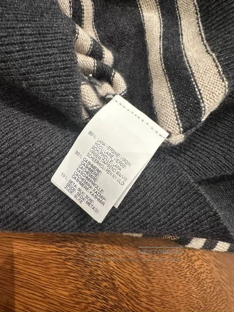Brunello Cucinelli Brunello Cucinelli Studded Striped Wool Knit Sweater Size M / US 6-8 / IT 42-44 - 7 Thumbnail