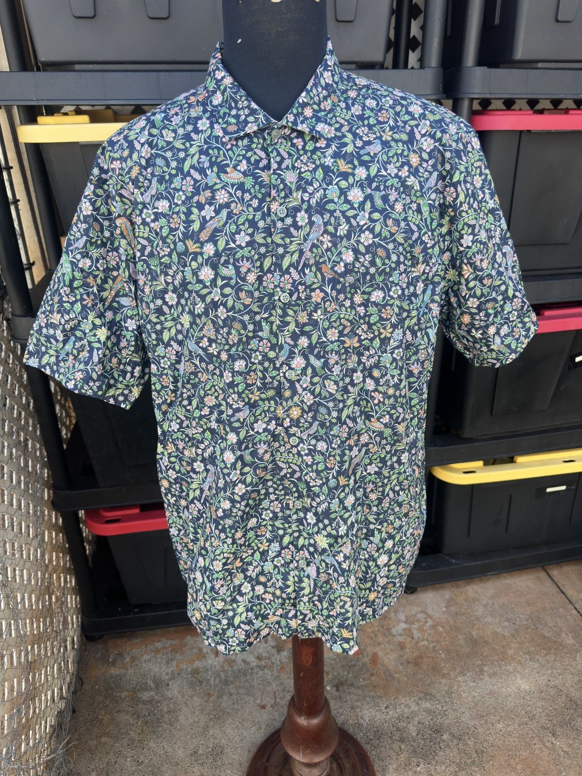 PreOwned Tori Richard Book Of Birds Multicolored Men's XL