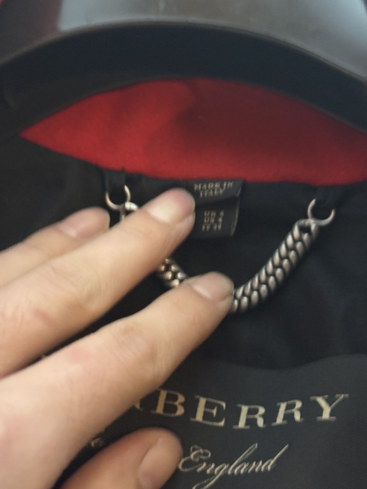 Burberry Burberry Wool Ceremony Coat with Red & Green Sheepskin Trim Size XS / US 0-2 / IT 36-38 - 15 Thumbnail