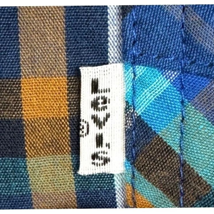 Levi's Levi's Shirt Button Down Mens XL Blue Plaid Standard Fit Long Sleeve Pocket Logo Size US XL / EU 56 / 4 - 6 Thumbnail