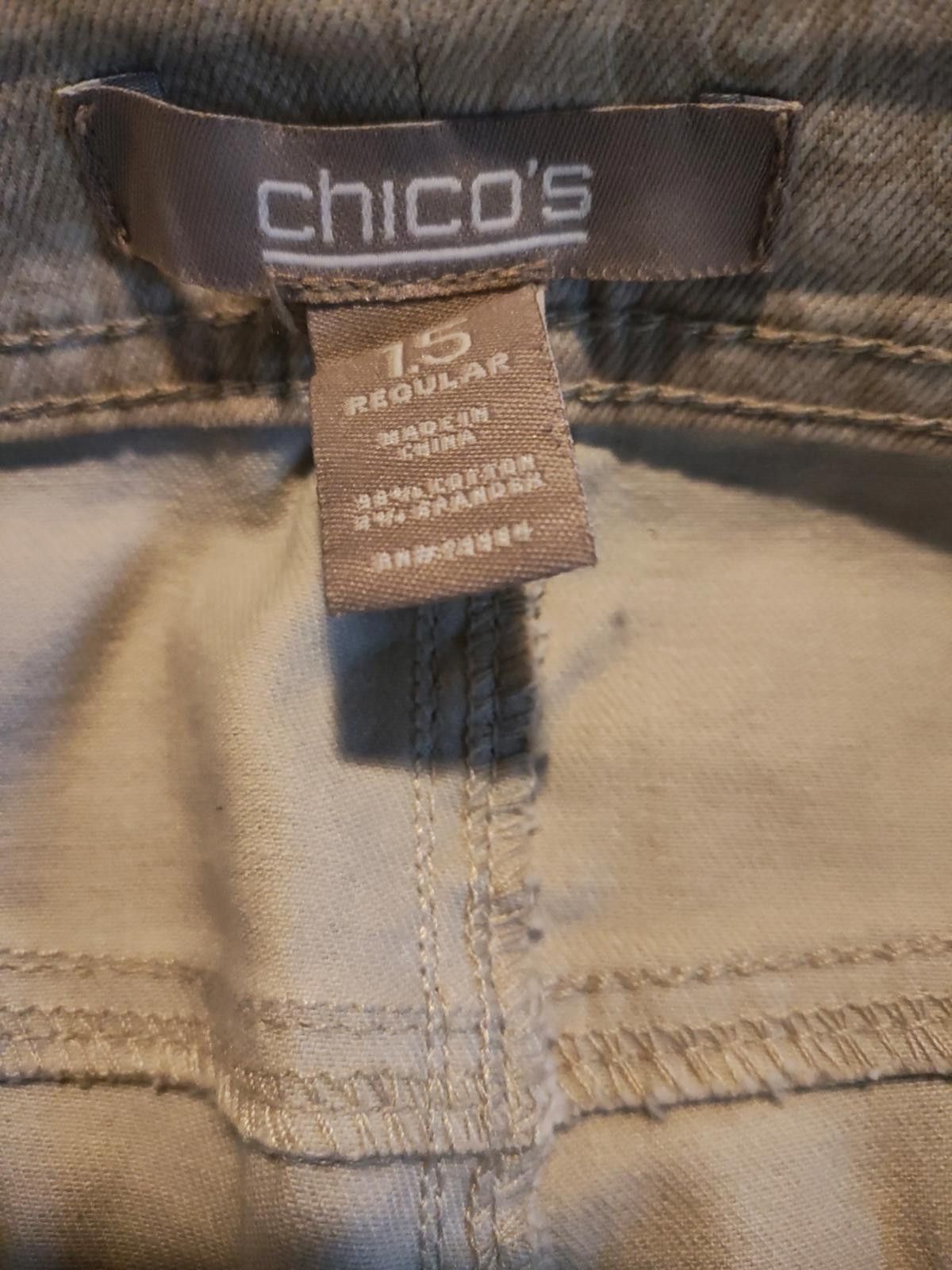 Chicos Chico's Floral Patterned Graphic Print Jeans Size 15 Regular Size 34" / US 12 / IT 48 - 6 Thumbnail