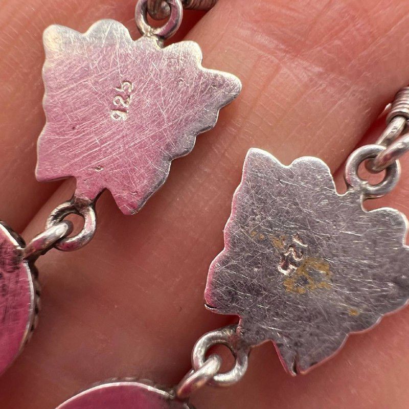 Sterling Silver × Vintage Vintage Sterling Silver 925 Butterfly Drop Earrings Garnet Size ONE SIZE - 8 Thumbnail