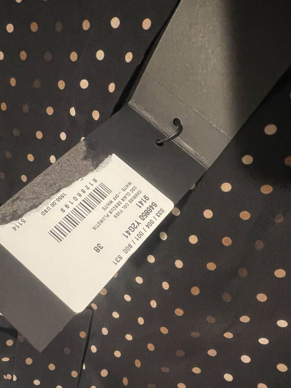 Saint Laurent Paris Saint Laurent men’s silk dots shirt. 38/15.5. $1650 Size US M / EU 48-50 / 2 - 9 Thumbnail