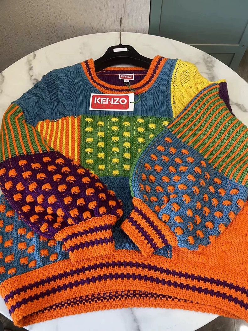 Kenzo KENZO Paris color patchwork sweater Size S / US 4 / IT 40 - 5 Thumbnail