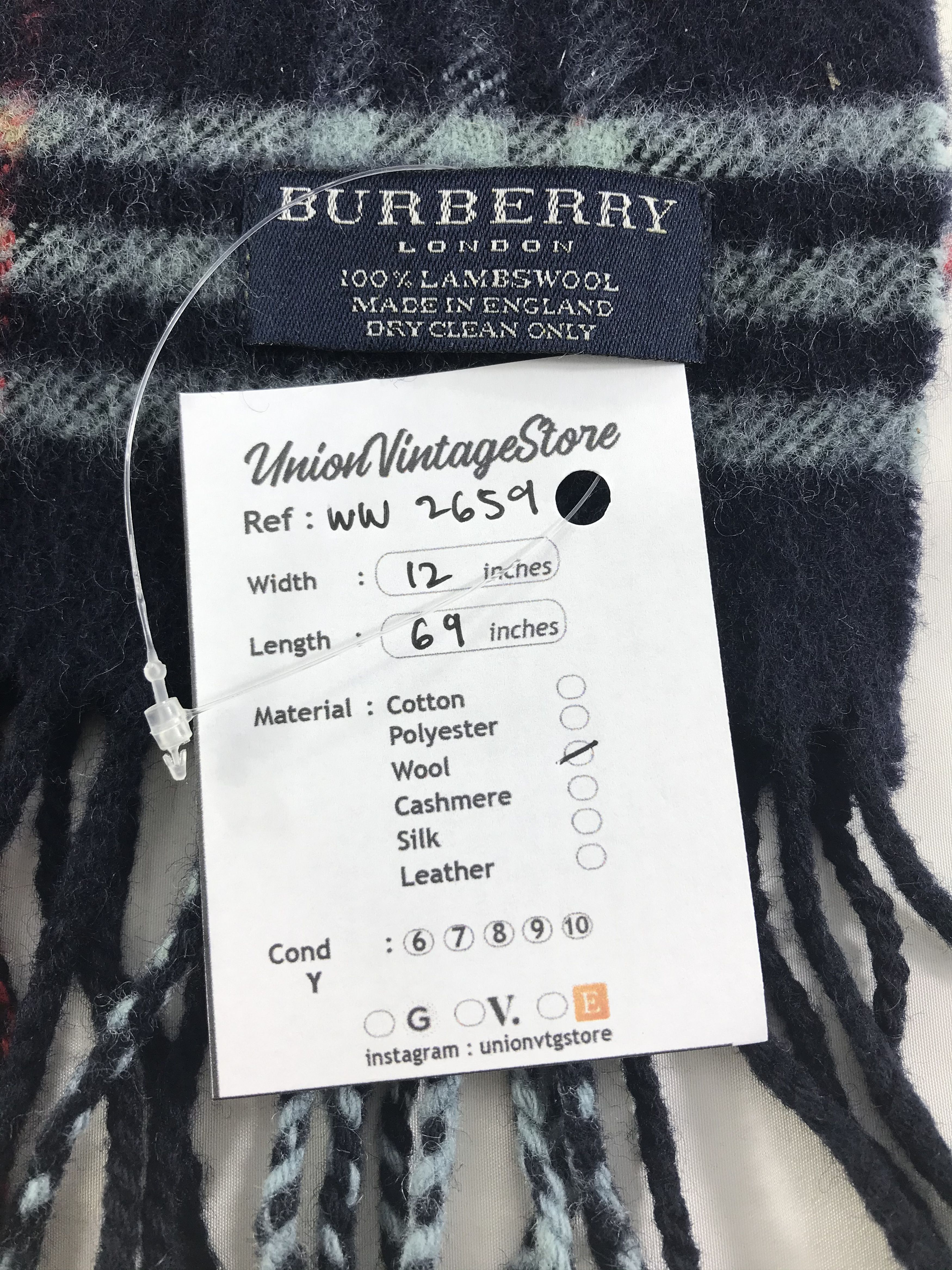 Burberry × Vintage Burberry Scarf / Muffler / Neckwear - WW2659 Size ONE SIZE - 7 Thumbnail