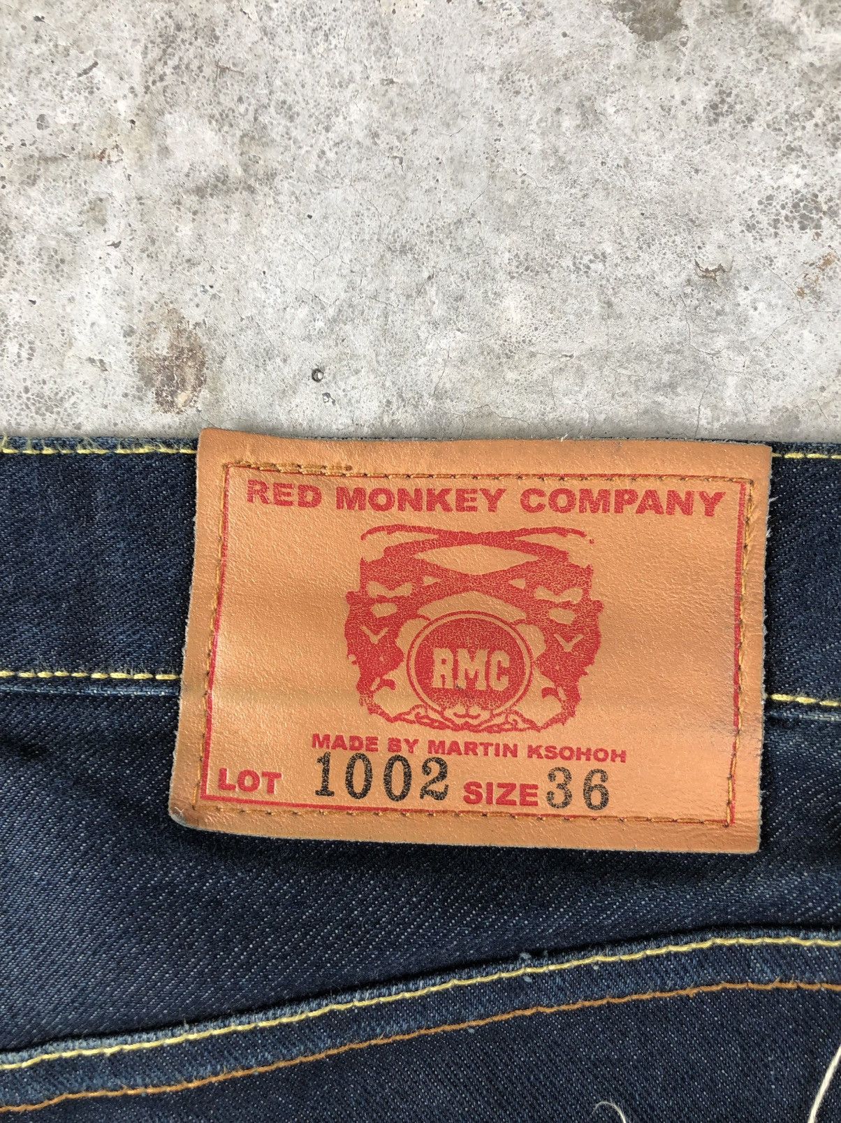 RMC Jeans Red Monkey Company Embroidered Jeans Selvedge Denim Size US 36 / EU 52 - 20 Thumbnail
