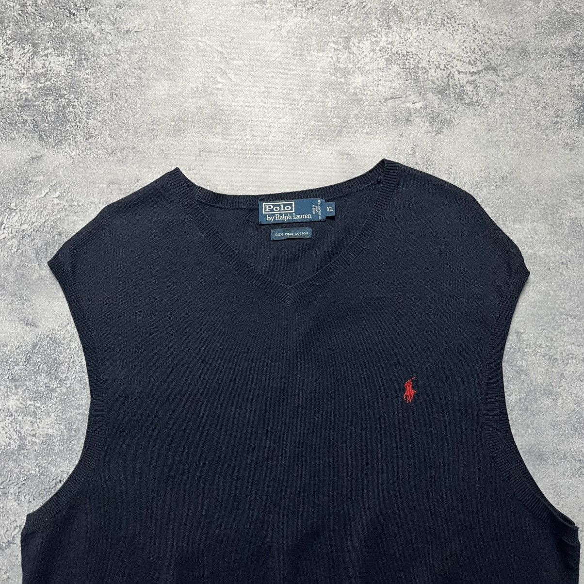 Polo Ralph Lauren Vintage Polo Ralph Lauren Blue Sweater Vest Streetwear Y2K Size US XL / EU 56 / 4 - 2 Thumbnail