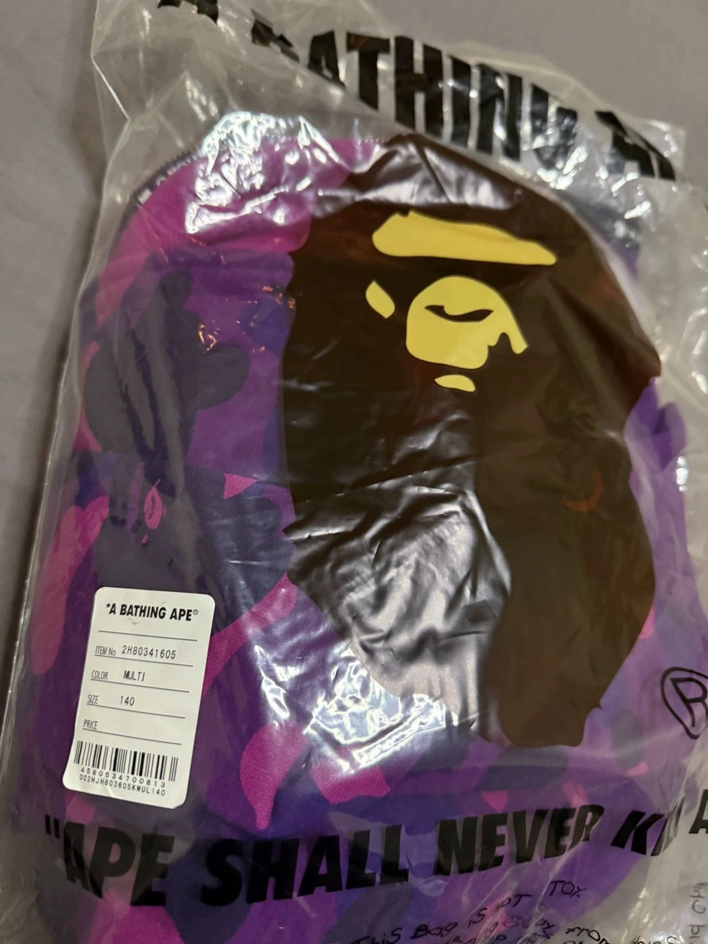 Bape Bapa Purple Camo Double Shark Hoodie M New w/ Tags Size US M / EU 48-50 / 2 - 3 Thumbnail