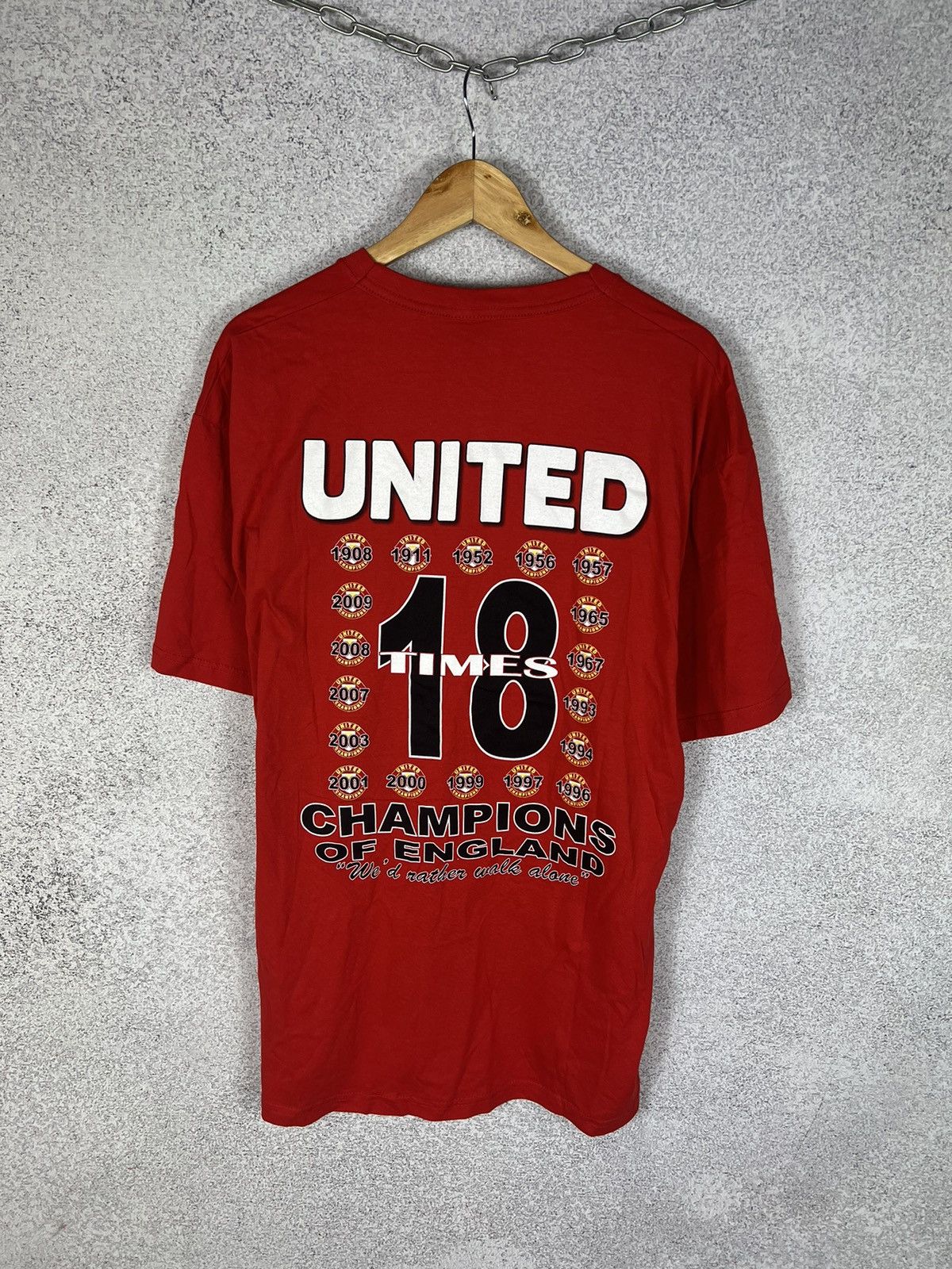 Vintage Vintage Manchester United Champion Football Tee Soccer Shirt Size US XXL / EU 58 / 5 - 3 Thumbnail