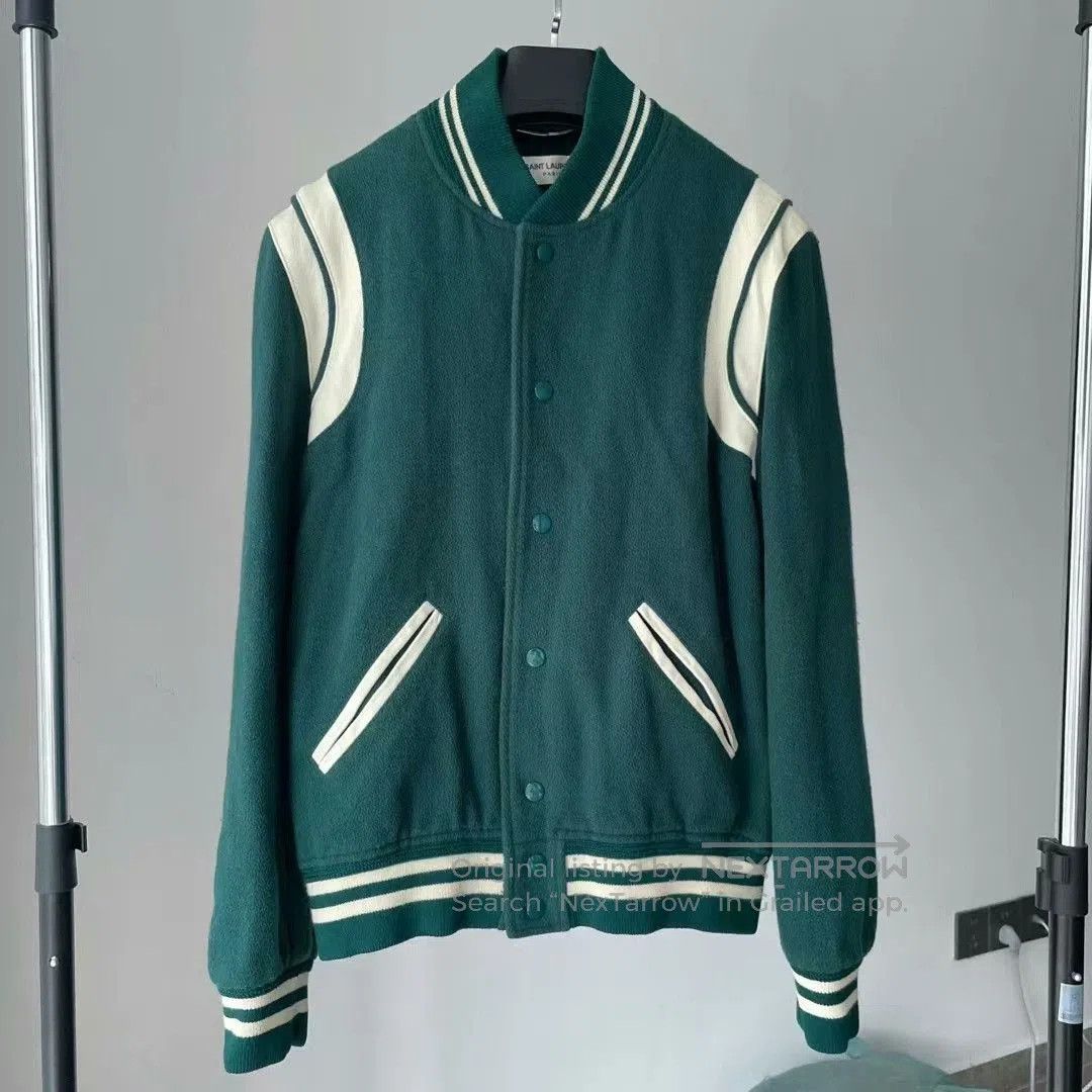 Saint Laurent Paris saint laurent green wool varsity jacket. Size US M / EU 48-50 / 2 - 1 Thumbnail