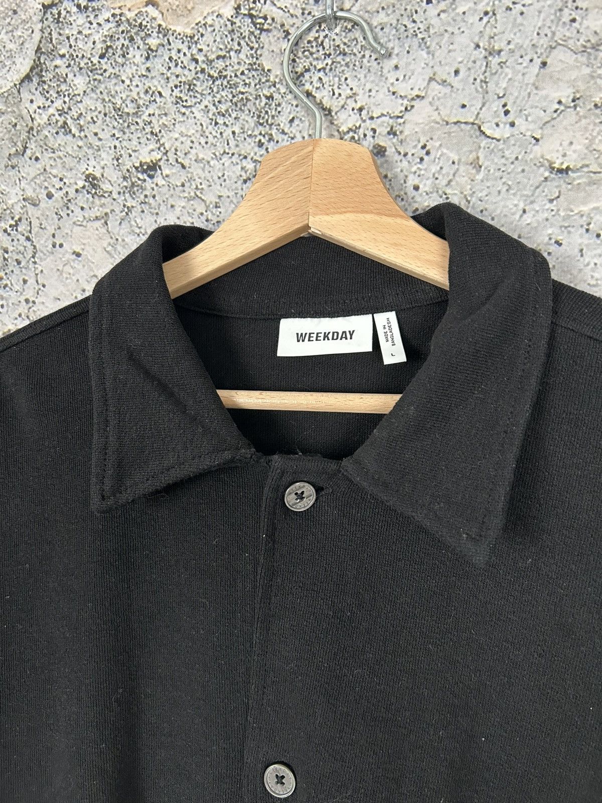 Weekday Weekday Black Short Sleeve Shirt Button Ups Size US L / EU 52-54 / 3 - 3 Thumbnail