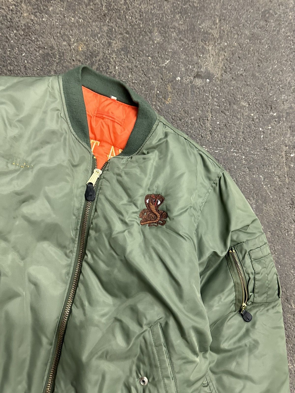 Vintage Y2K flight army bomber jacket Size US L / EU 52-54 / 3 - 7 Thumbnail