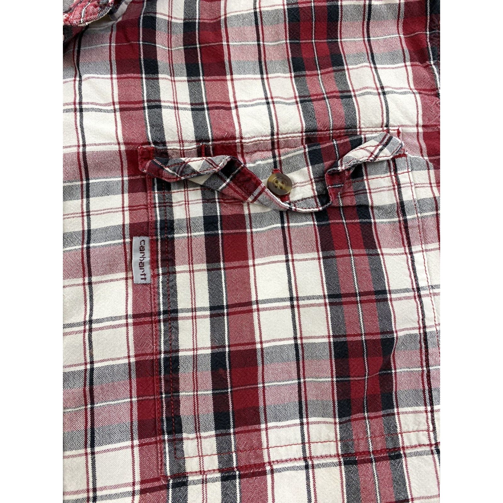 Carhartt Carhartt Shirt Mens XL Red Plaid Short Sleeve Button-Up Dean Winchester Size US XL / EU 56 / 4 - 4 Thumbnail