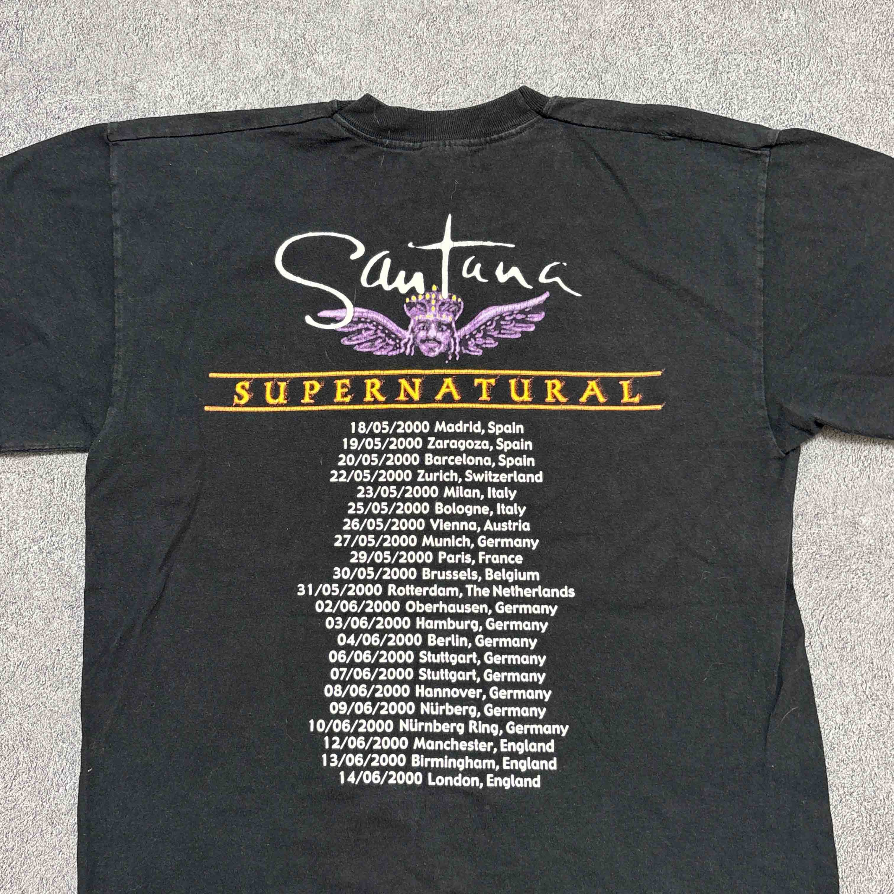 Band Tees Vintage Carlos Santana Shirt 90s Tour Concert Rock Band Tee Size US L / EU 52-54 / 3 - 12 Thumbnail