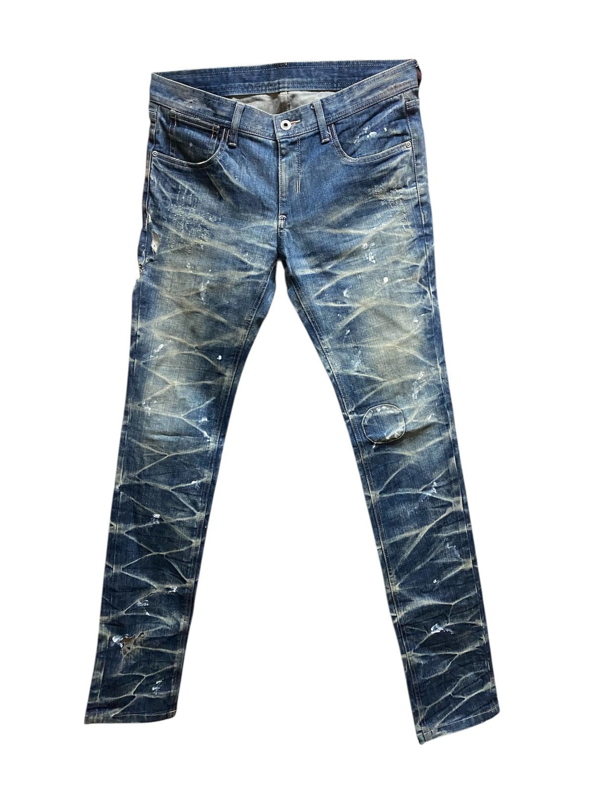 Neil Barrett Black Barret By Neil Barrett Distressed Full Honeycomb Jeans Size US 32 / EU 48 - 1 Thumbnail